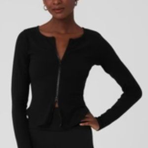 Alo - NWT Ribbed Stardust Jacket - Black Size M